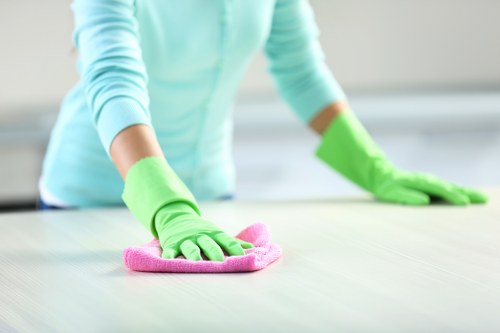 Surrey Carpetcleaning staff maintaining a safe and professional work area