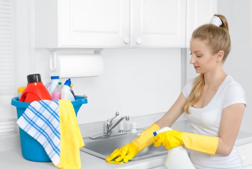 Professional carpet cleaning process in a Surrey property